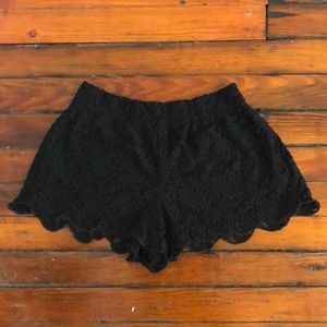Free People Scalloped Lace Shorts